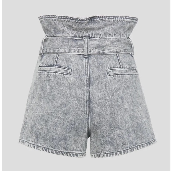 BlankNYC FEARLESS PAPERBAG SHORT, Black Denim Wash, Size 26 - Picture 2 of 2